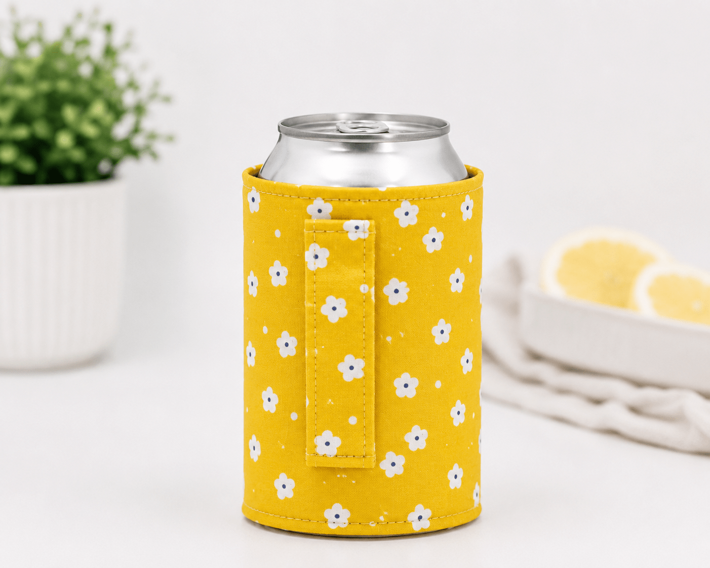 Adjustable Fabric Can Cozy - Lucky Elefant Designs