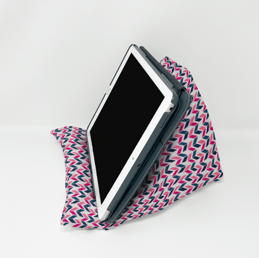 Pink Blue Braided Pillow Stand - Lucky Elefant Designs