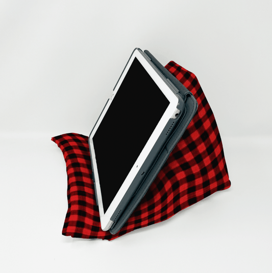 Red Buffalo Plaid Pillow Stand - Lucky Elefant Designs