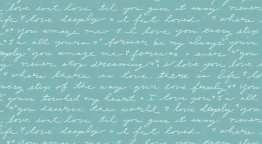 Teal Love Letter Wet Dry Bag - Lucky Elefant Designs