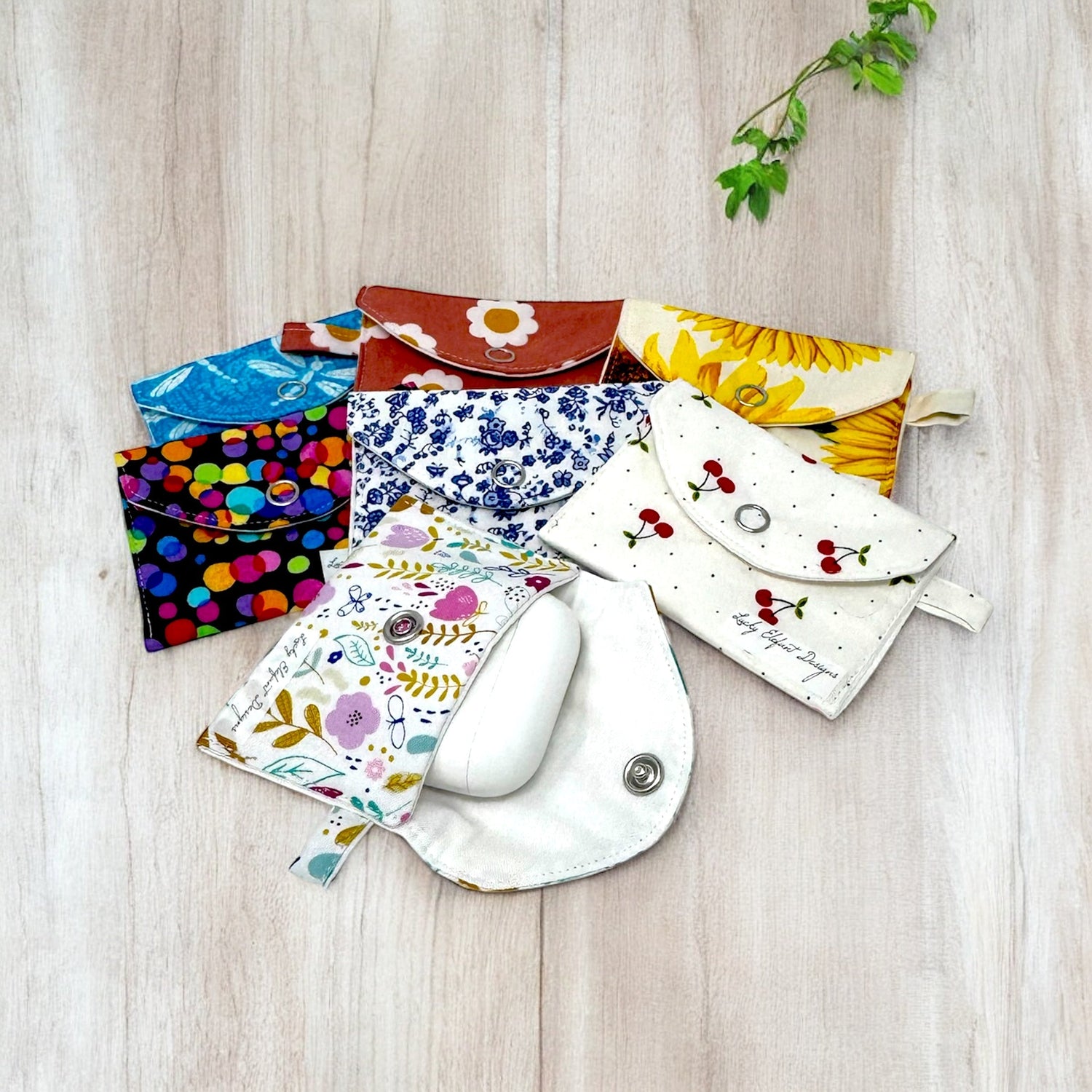 Stylish Fabric AirPods Cases – Snap Pouch Collection - Lucky Elefant Designs