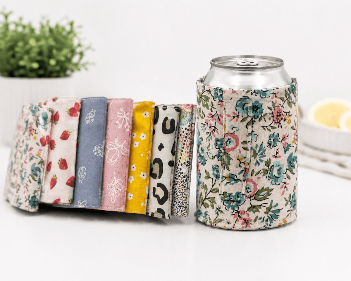 Adjustable Fabric Can Cozy - Lucky Elefant Designs