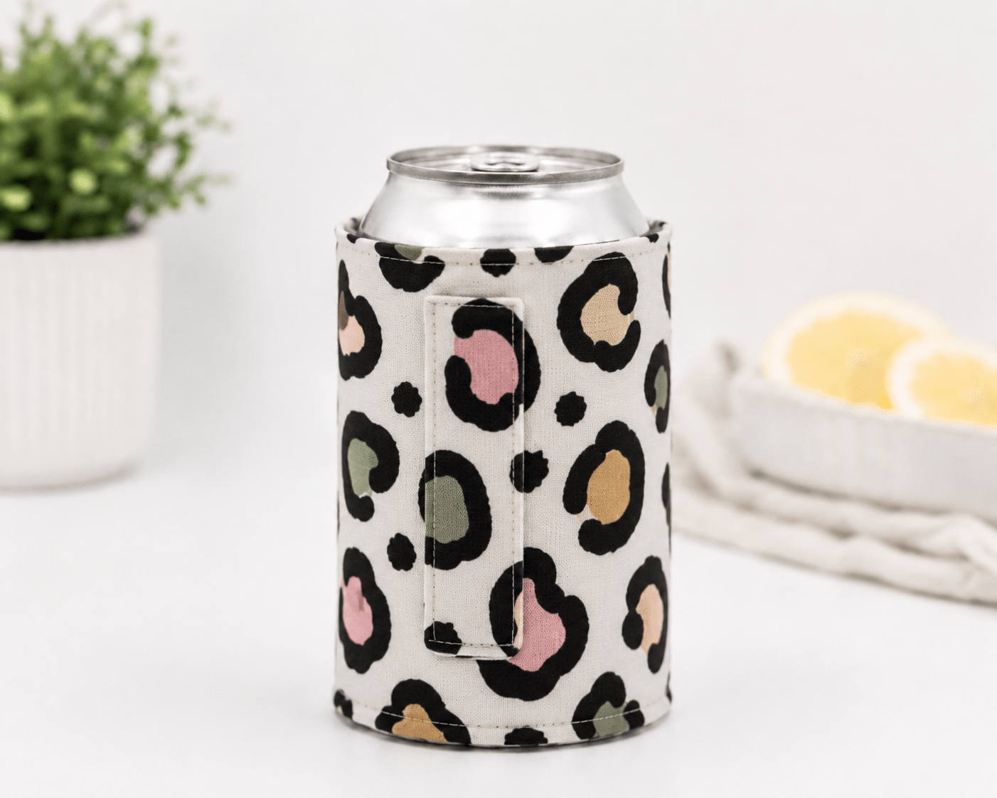 Adjustable Fabric Can Cozy - Lucky Elefant Designs