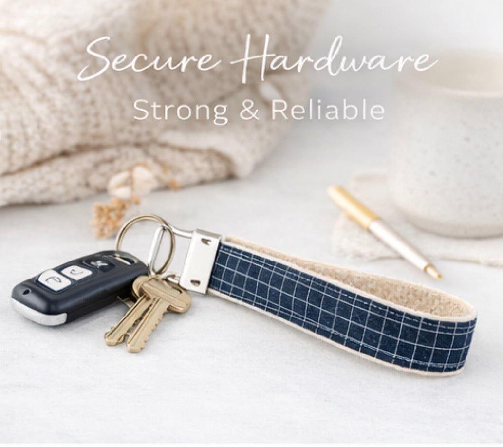 Elegant Olive Key Wristlet - Floral Design - Lucky Elefant Designs