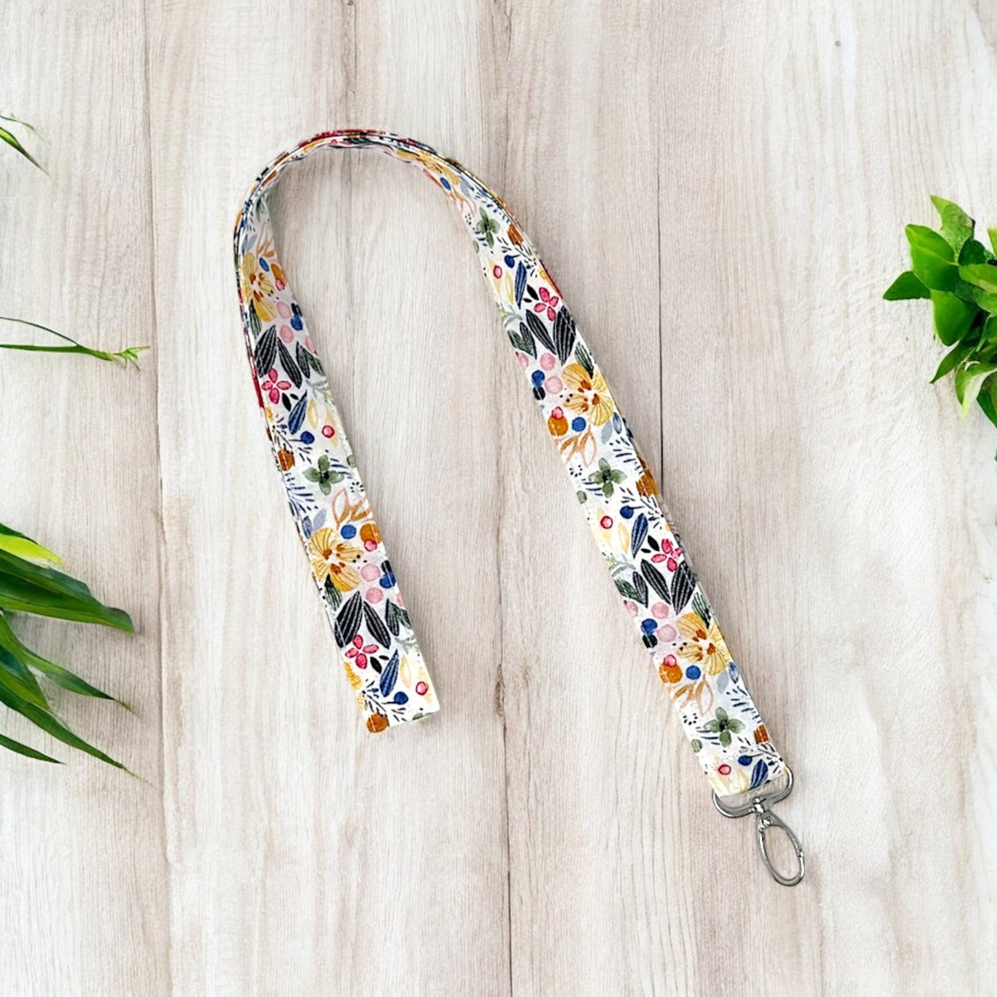 Floral Garden Fabric Lanyard - Lucky Elefant Designs