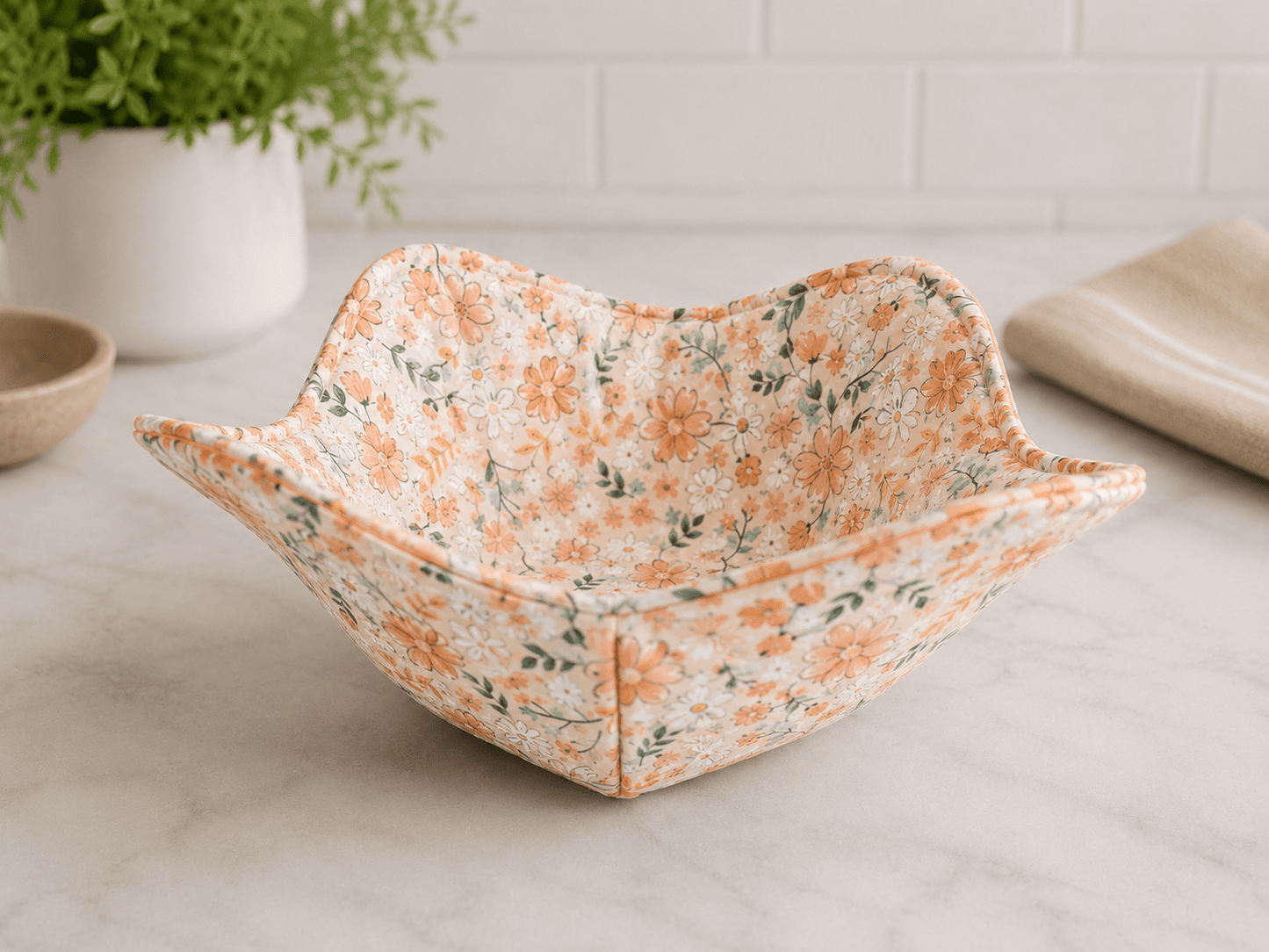 Floral Microwave Bowl Cozies - Lucky Elefant Designs