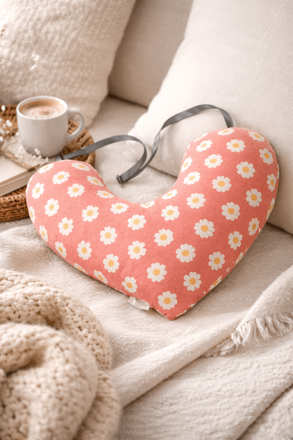 Lumpectomy Heart Pillow for Under Arm Support - Post Breast Surgery Comfort Pillow - Lucky Elefant Designs