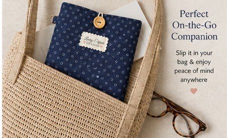 Quilted eReader Sleeve | Handmade Kindle Case | Padded Book Sleeve with Button Closure | Lucky Elefant Designs - Lucky Elefant Designs