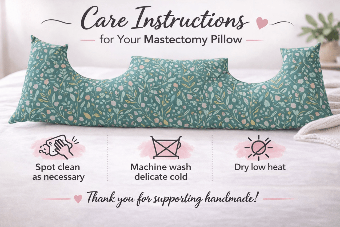 Supportive Mastectomy Pillow for Post - Surgery Comfort - Lucky Elefant Designs