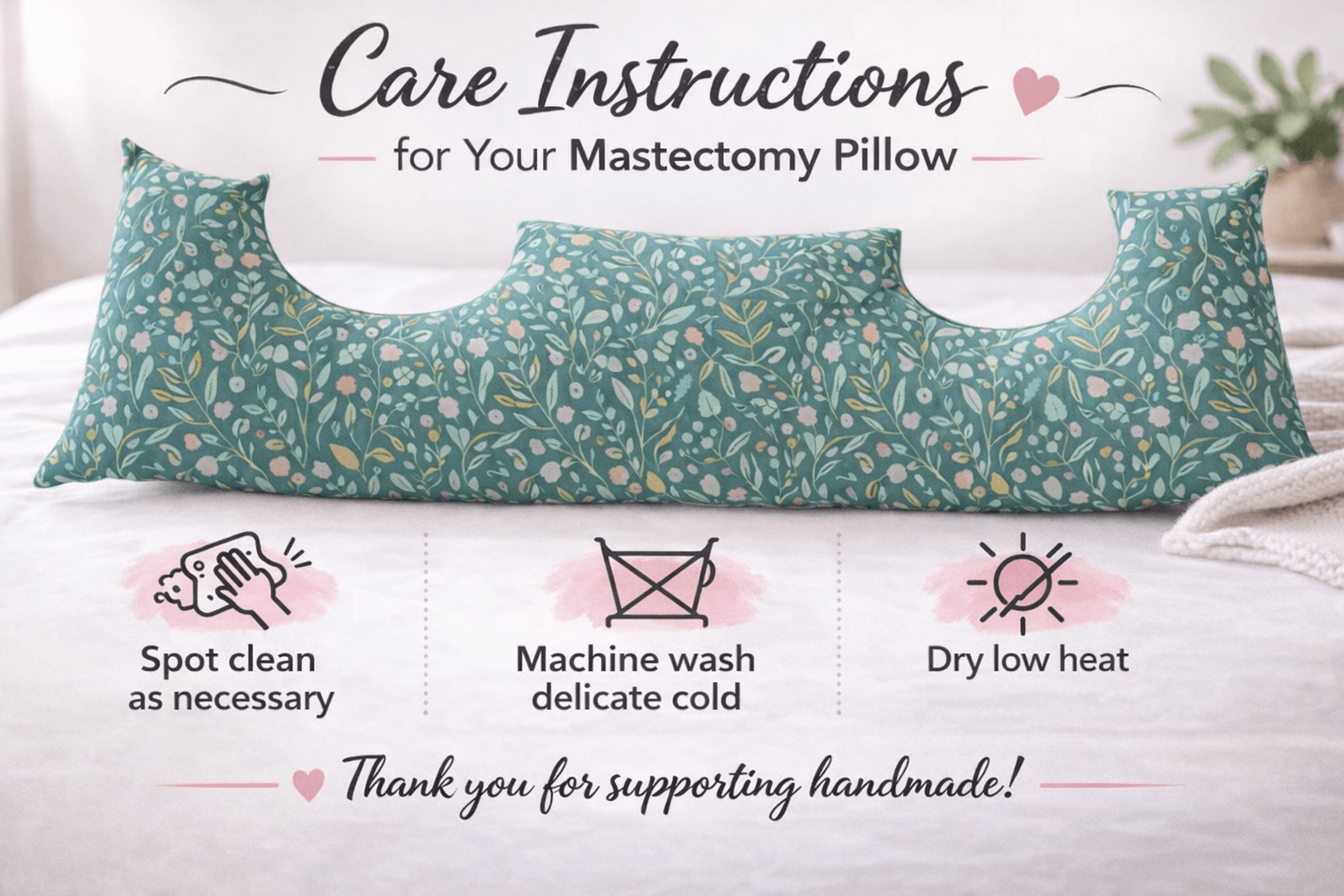 Supportive Mastectomy Pillow for Post - Surgery Comfort - Lucky Elefant Designs