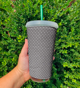 Swiss Dot Reusable Cup Sleeve