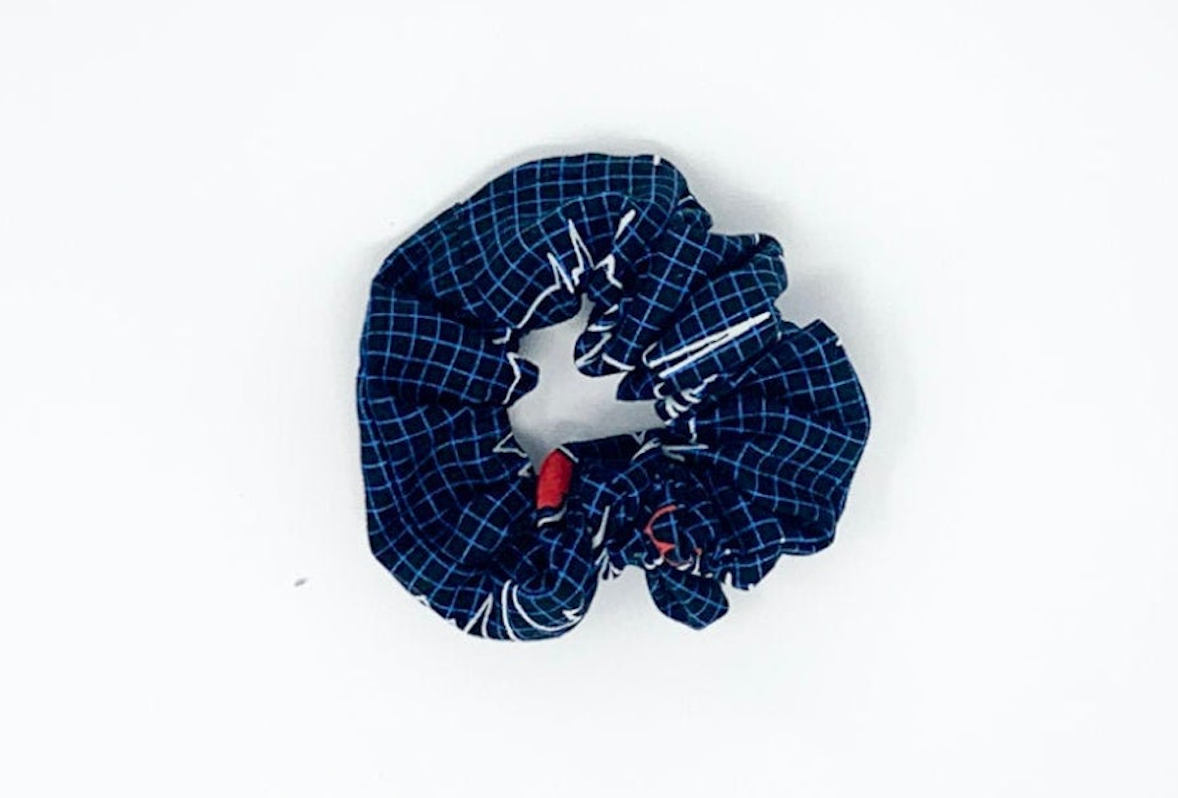 Black Heartbeat Nursing Scrunchie