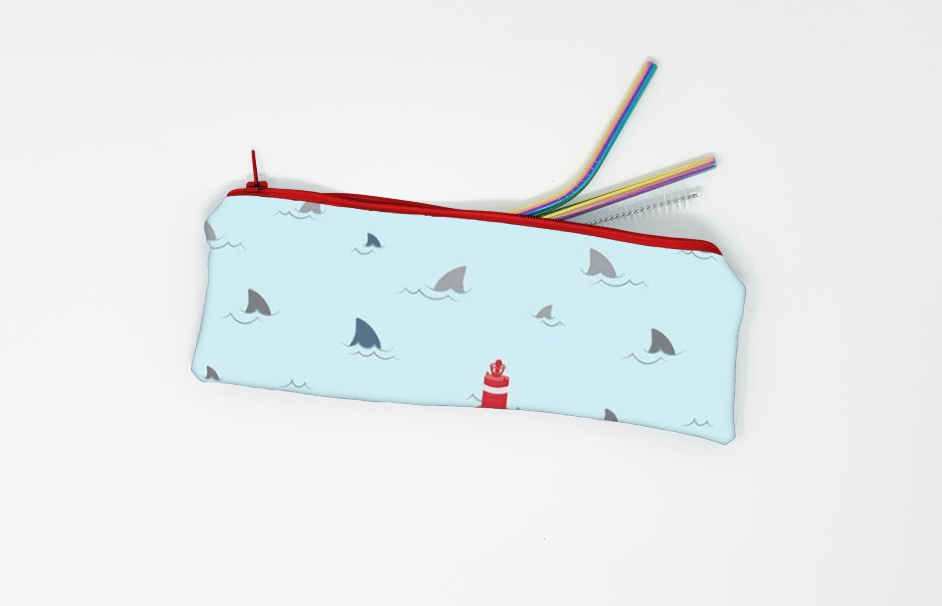 Shark Straw Pouch