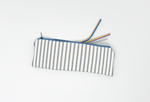 Load image into Gallery viewer, Blue Stripe Straw Pouch
