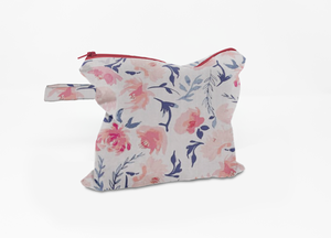 Pink Watercolor Floral Wet Dry Bag