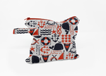 Load image into Gallery viewer, Ahoy Matey Fabric, Nautical Fabric, Reusable Wet Bag, Waterproof Zipper Pouch, Zipper Beach Bag
