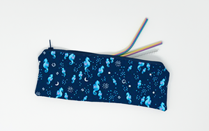 Seahorse Straw Pouch