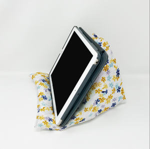 Gold Blue Floral Pillow Stand