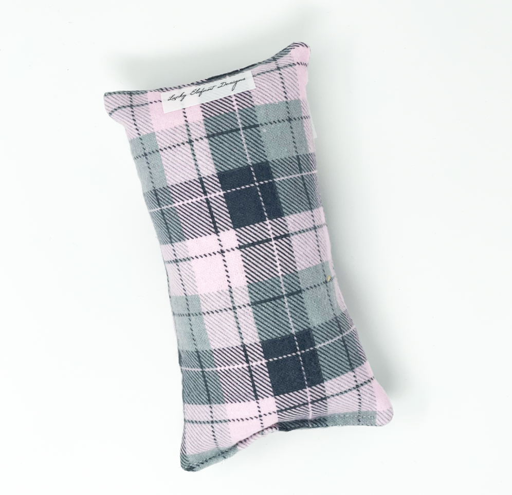 Pink Plaid Port Seatbelt Pillow