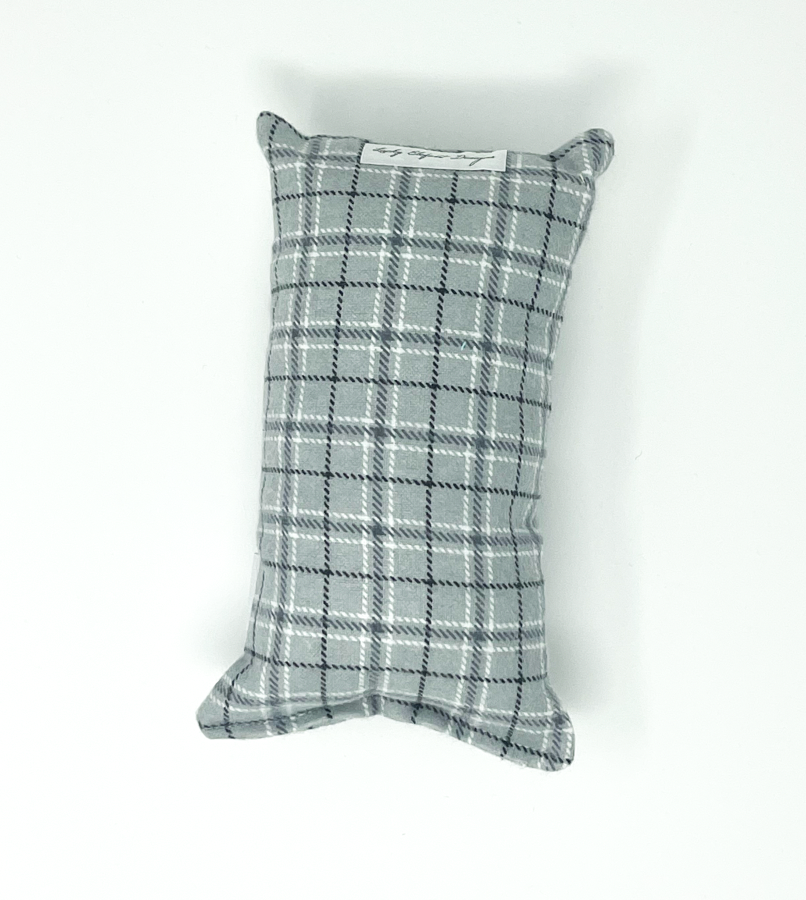 Flannel Gray Plaid Port Seatbelt Pillow