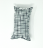 Load image into Gallery viewer, Flannel Gray Plaid Port Seatbelt Pillow
