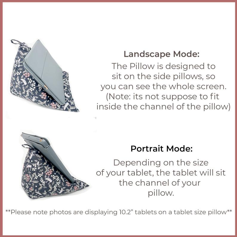 Blue Floral Pillow Stand - Lucky Elefant Designs