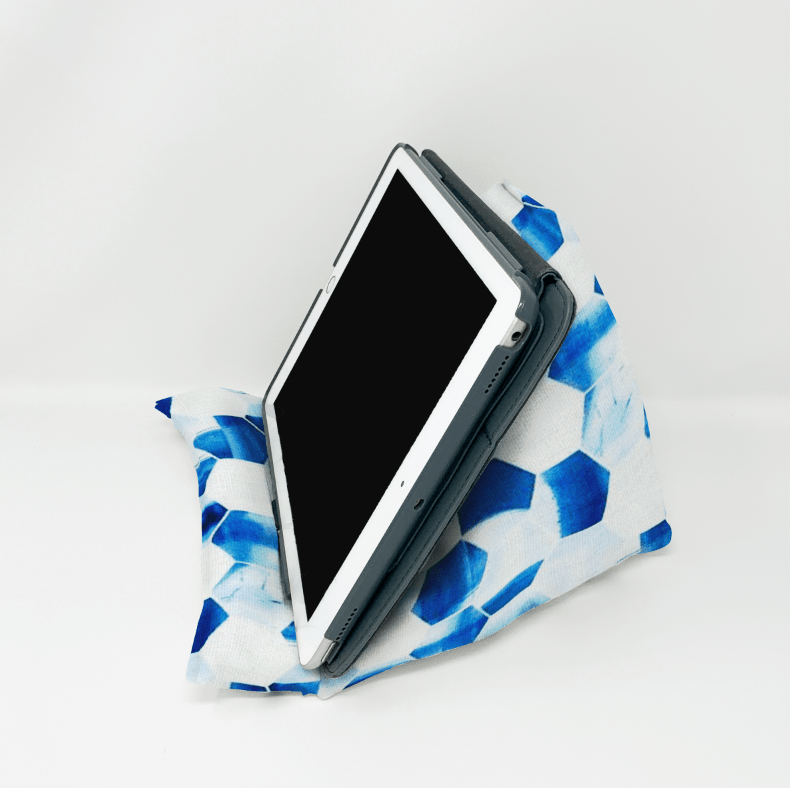 Blue Hexagon Pillow Stand - Lucky Elefant Designs