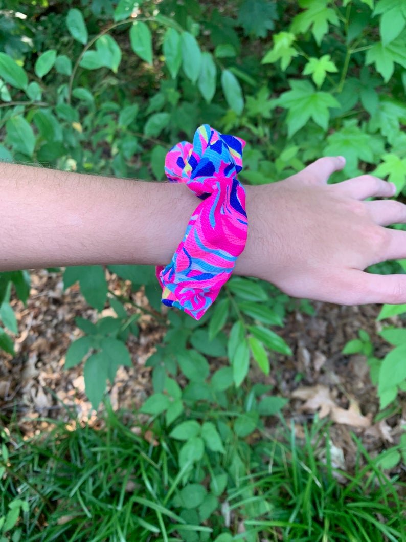 Blue Velvet Scrunchie - Lucky Elefant Designs