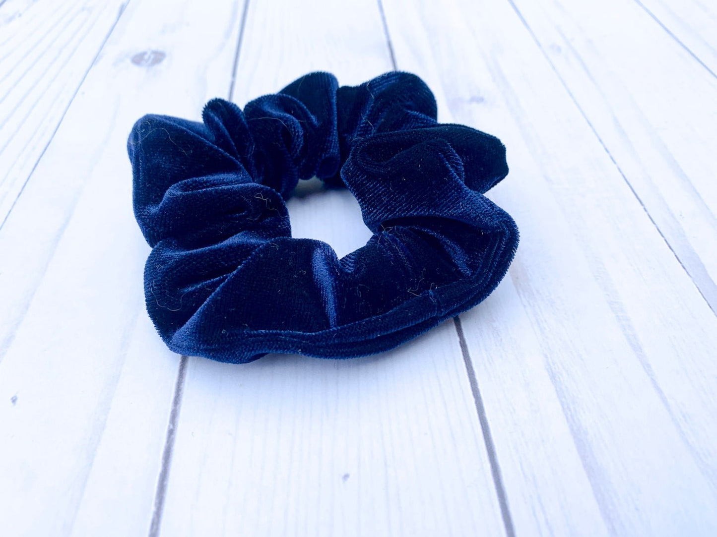 Blue Velvet Scrunchie - Lucky Elefant Designs
