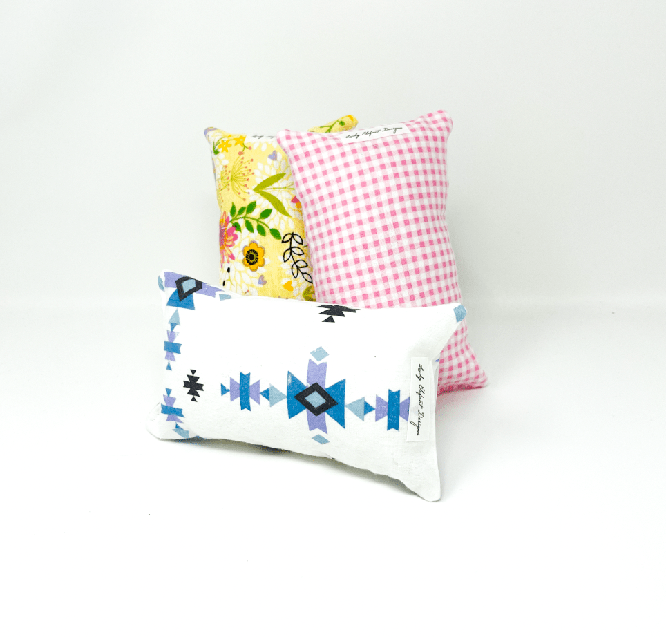 Soft chemo port pillows designed to cushion and protect chest port area after surgery or during treatment