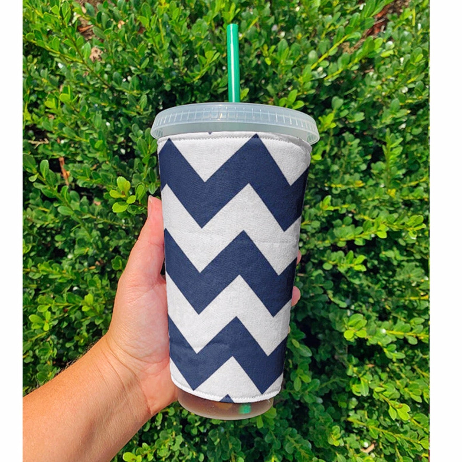 Chevron Reusable Cup Sleeve - Lucky Elefant Designs