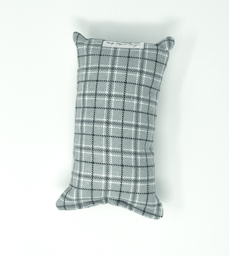 Flannel Gray Plaid Port Seatbelt Pillow - Lucky Elefant Designs