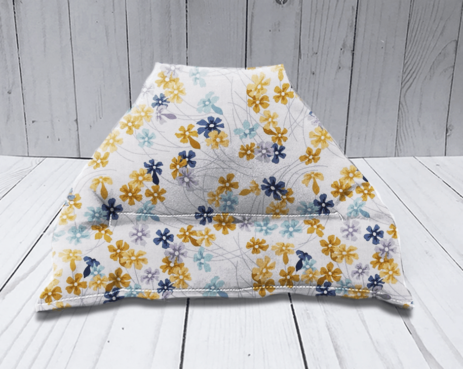 Gold Blue Floral Pillow Stand - Lucky Elefant Designs