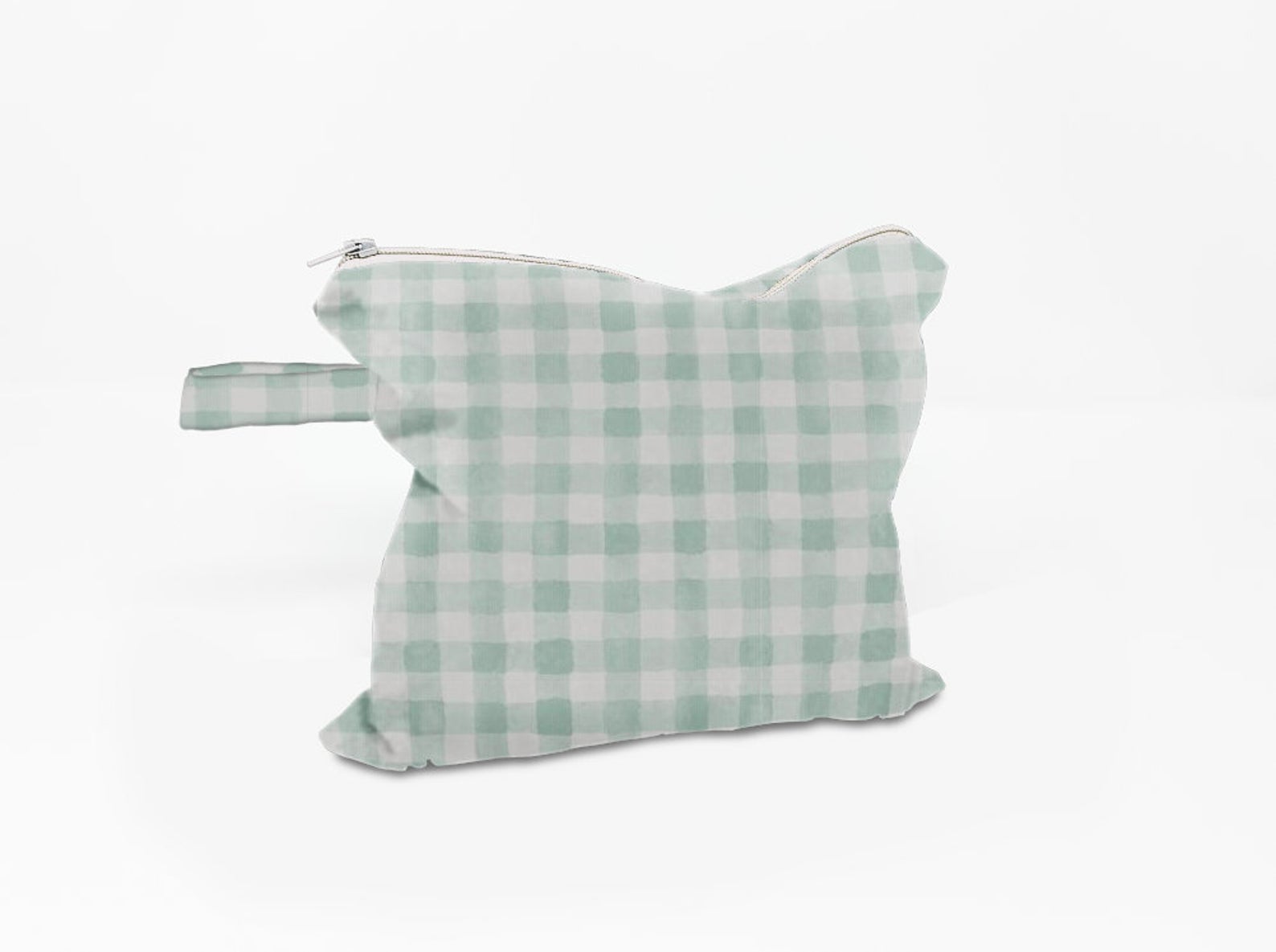 Green Plaid Wet Dry Bag - Lucky Elefant Designs