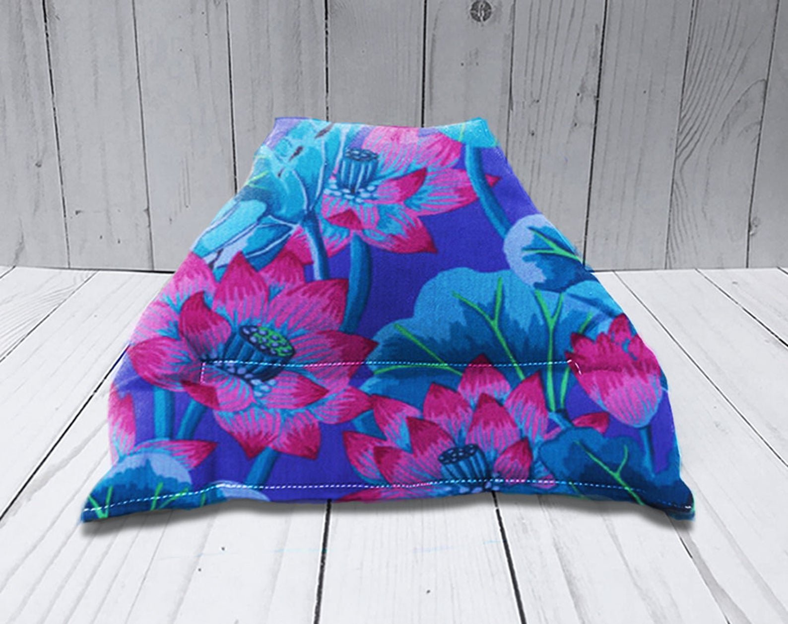 Hawaiian Blue Floral Pillow Stand - Lucky Elefant Designs
