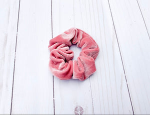 Rose Gold Velvet Scrunchie