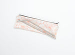 Load image into Gallery viewer, Peach Hawaiian Floral Straw Pouch
