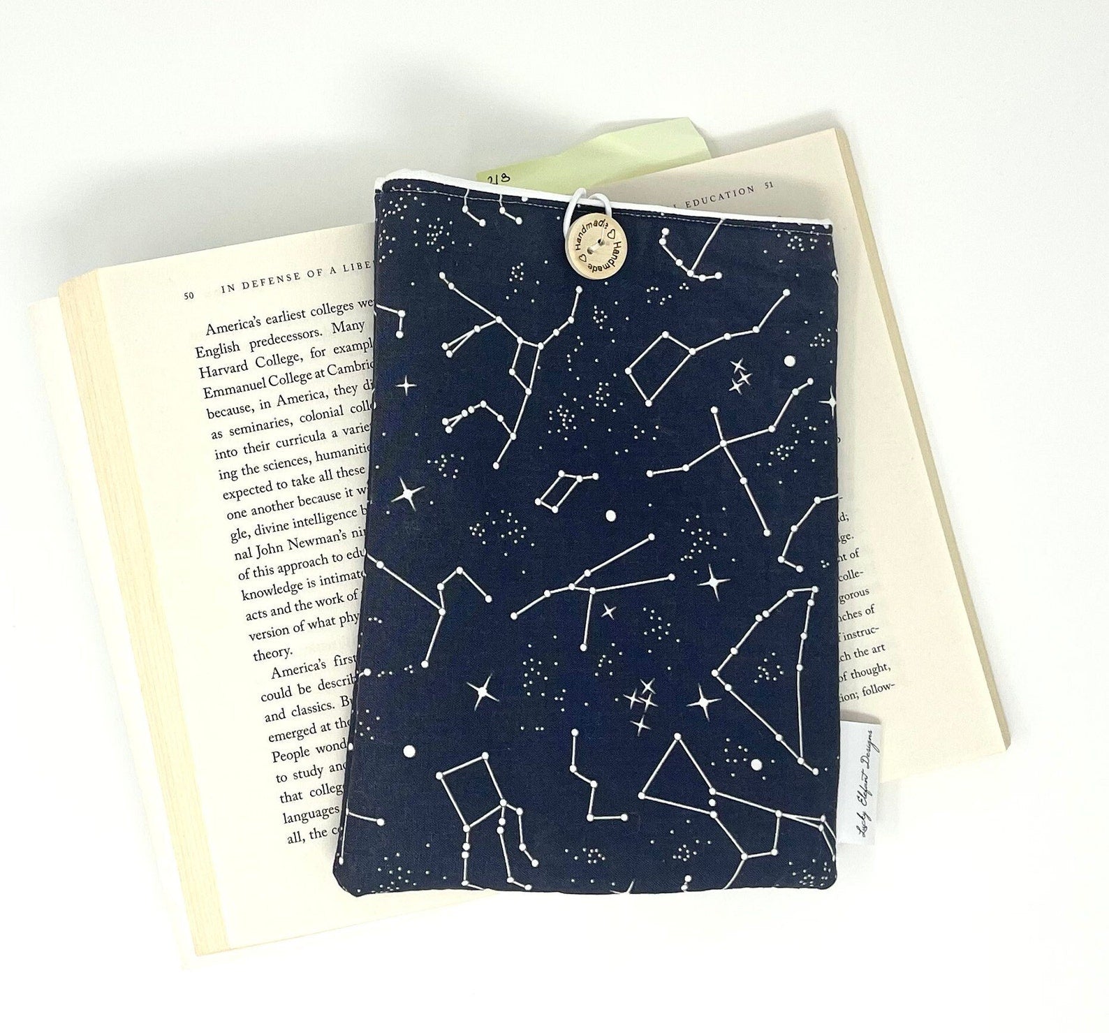 Constellatons blue stars book tablet sleeve