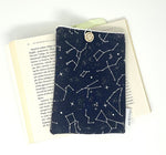 Load image into Gallery viewer, Constellatons blue stars book tablet sleeve
