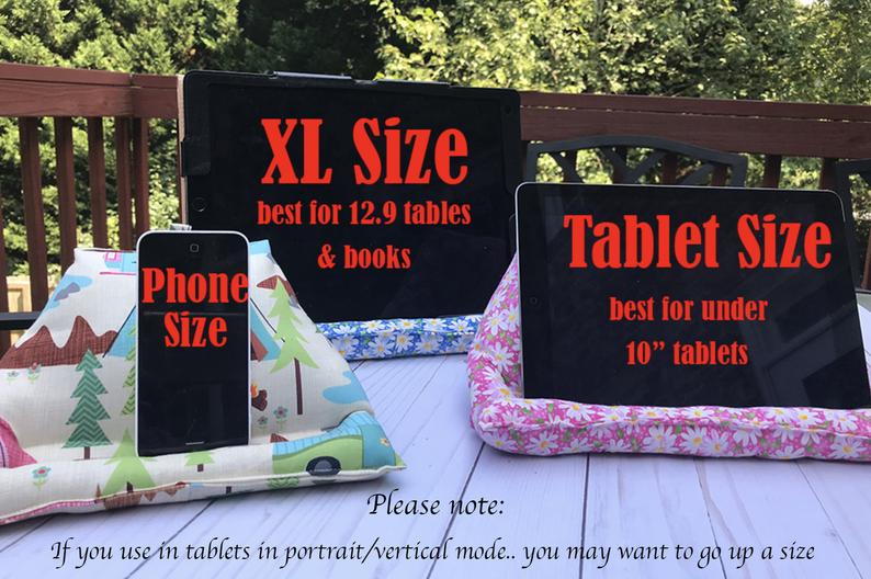 Sizes of the Pillow Stands: Phone, Tablet and XL  Pillow Stands