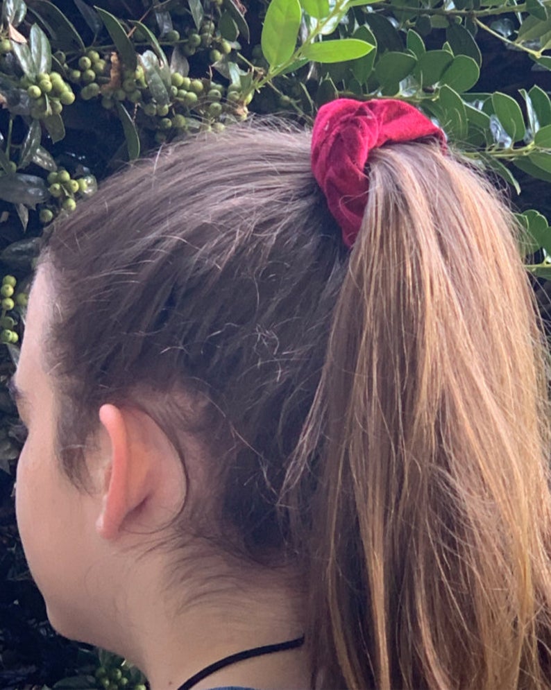 Rose Gold Velvet Scrunchie