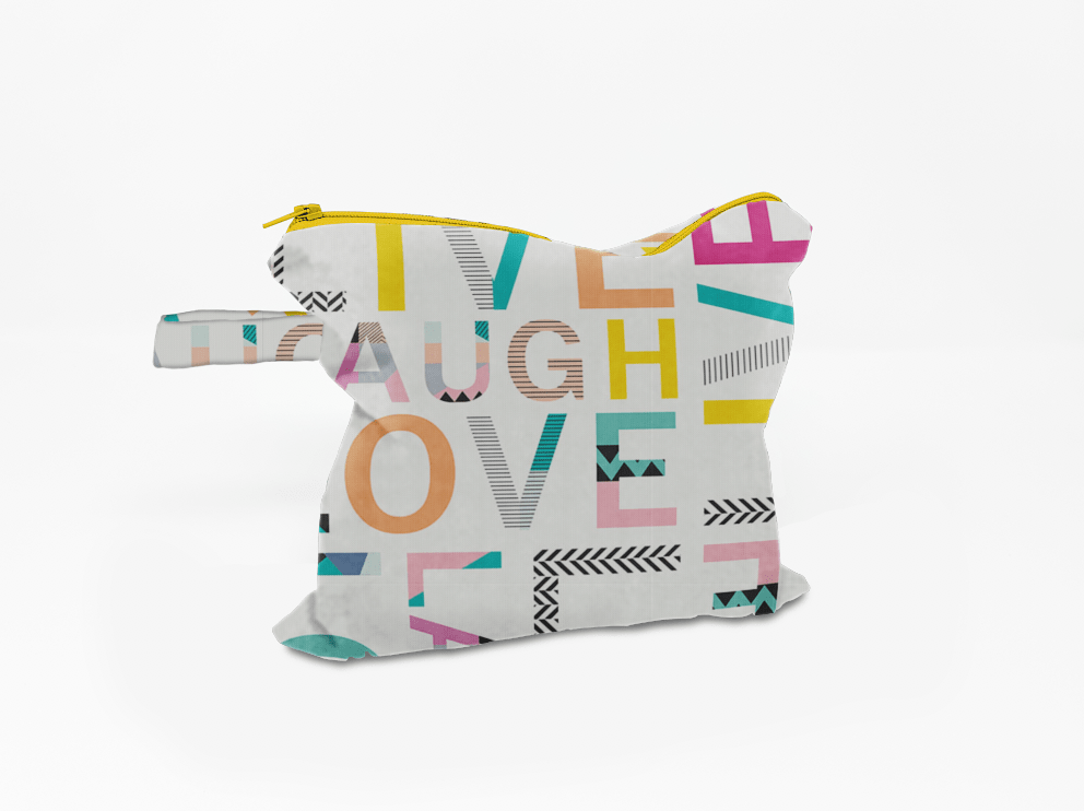 Live Laugh Love Wet Dry Bag - Lucky Elefant Designs