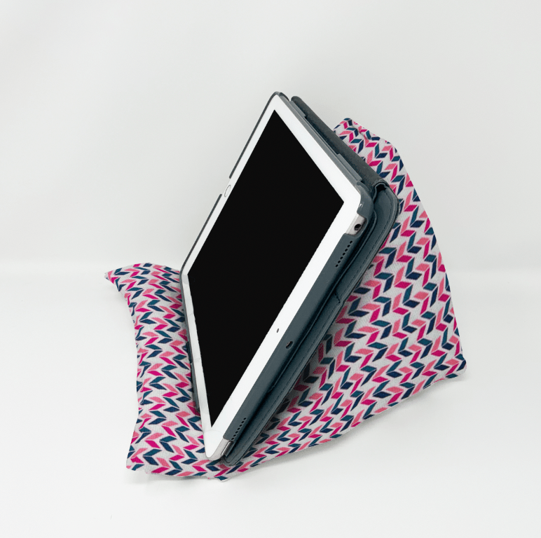 Pink Blue Braided Pillow Stand - Lucky Elefant Designs