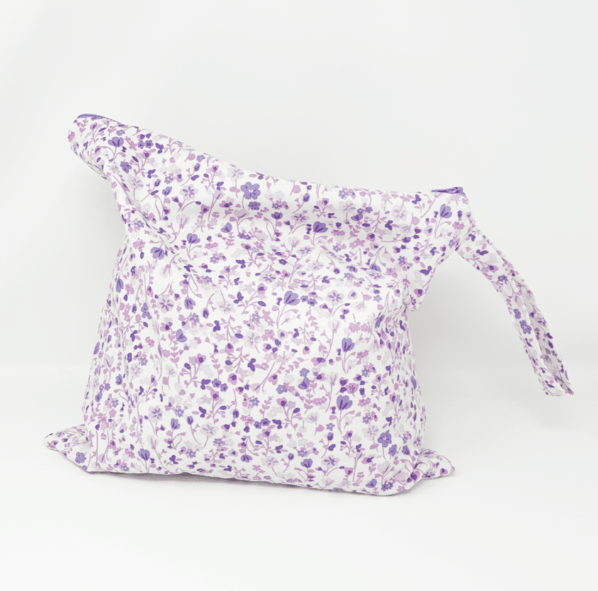 Purple Floral Wet Dry Bag - Lucky Elefant Designs