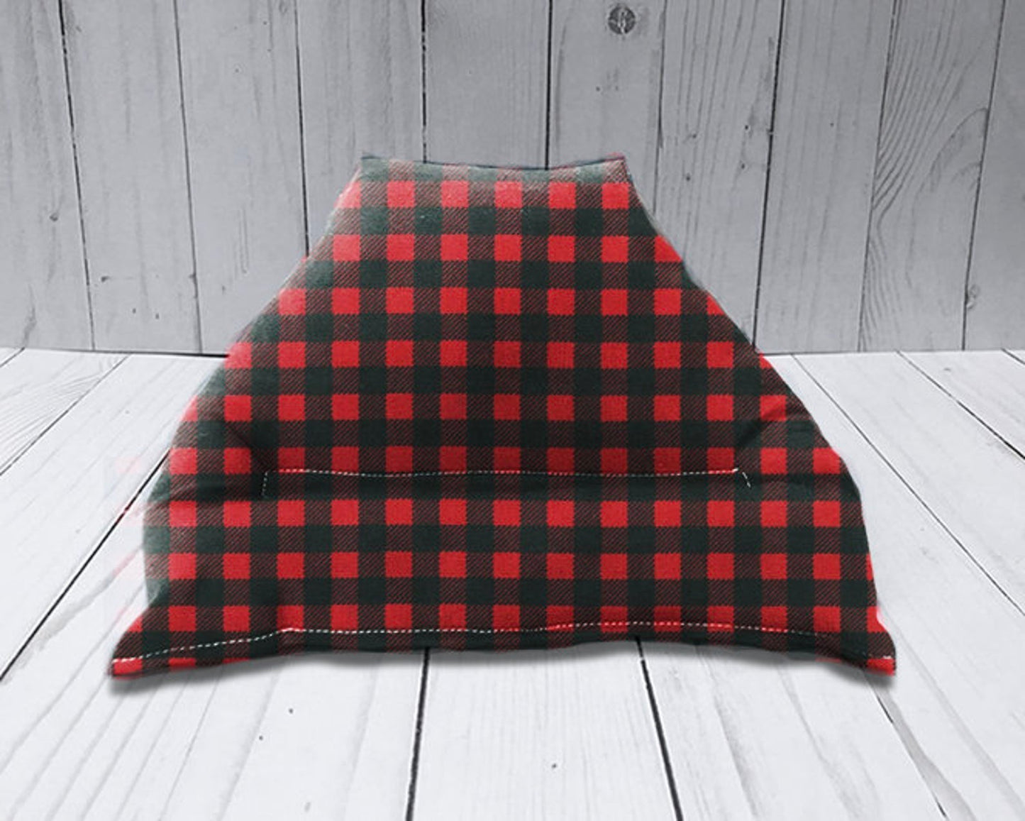 Red Buffalo Plaid Pillow Stand - Lucky Elefant Designs