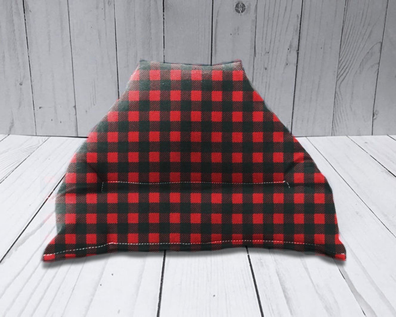 Red Buffalo Plaid Pillow Stand - Lucky Elefant Designs