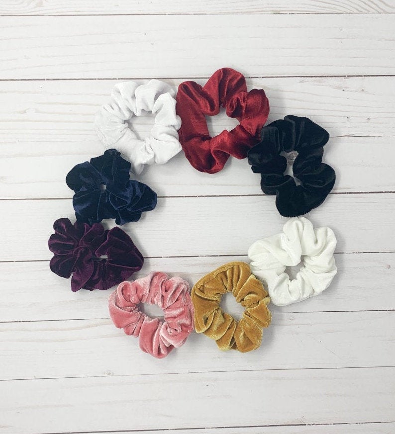 Rose Gold Velvet Scrunchie - Lucky Elefant Designs